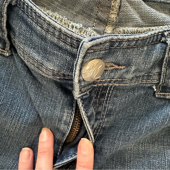 Seven7 Melissa McCarthy Classic Medium Wash Straight Leg Cropped Jean Sz 14W GUC - Picture 4 of 7